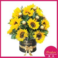 Caja Cilindro en Girasoles