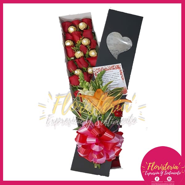 floristeria-expresion-2.jpg Caja floral en rosas en escalera - Imagen 1