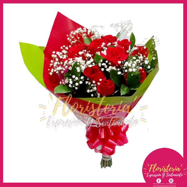 floristeria-expresion-33.jpg Bouquet Tradicional Rosas Rojas - Imagen 1