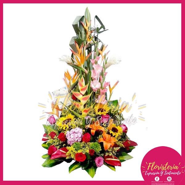 floristeria-expresion-43.jpg Ramo Triangular Exótico Grande - Imagen 1