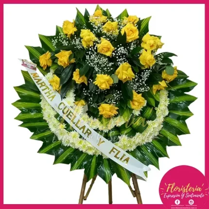 Fúnebre Corona en Rosa #106