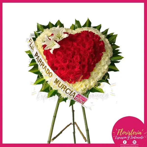 Funebre-2023-7 Fúnebre Corazón Cascada en Rosa #103 - Imagen 1