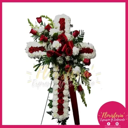 Fúnebre Cruz en Rosa #105