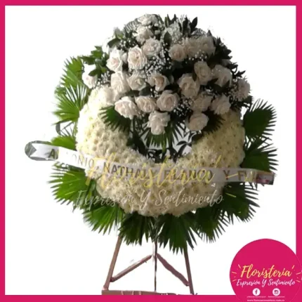 Fúnebre Corona en Rosa #108