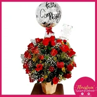 Arreglo Floral en Rosas Adornado | Con Globo #24