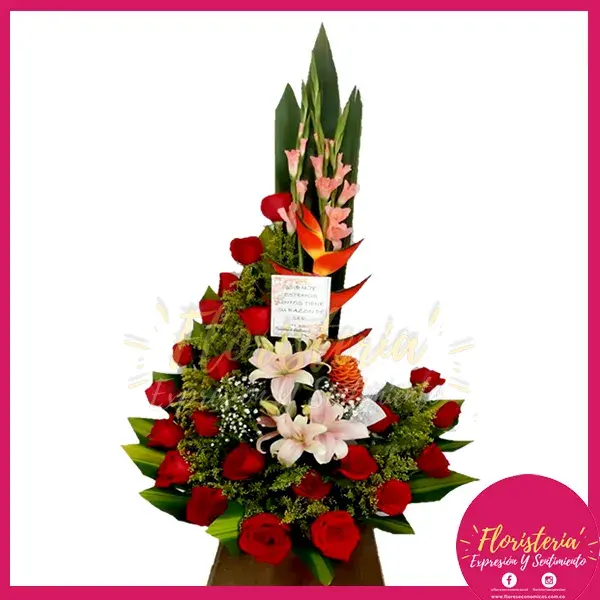 caja-flores-chocolates-09-18 Ramo Caracol 3 Puntas Tradicional en Rosas #17 - Imagen 1
