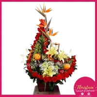 Ramo Tradicional Luna en Rosas y Frutas Caracol #04