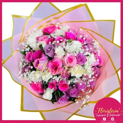 Bouquet Rosas Tradicional Papel Coreano #218