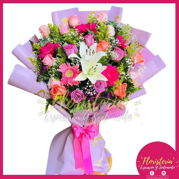 revercible-expresion-floristeria-2025-3 Bouquet Reversible Flores Papel Coreano #224 - Imagen 1