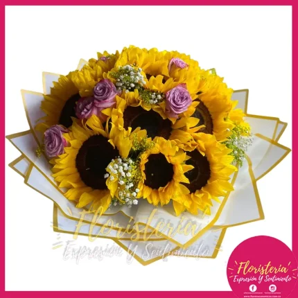Bouquet | Girasoles | Rosas | Papel Coreano #106