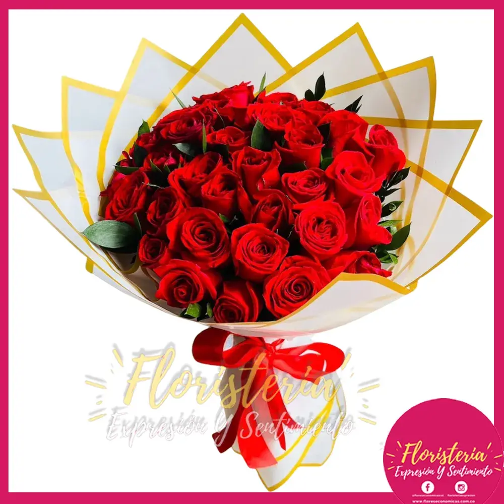 flores-economicas-2026-02-8 Bouquet | Rosas | Rusco | Papel Coreano #109 - Imagen 1