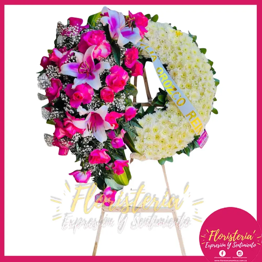 flores-economicas-2026-02-15 Fúnebre | Condolencia | Corona | Rosas #118 - Imagen 1